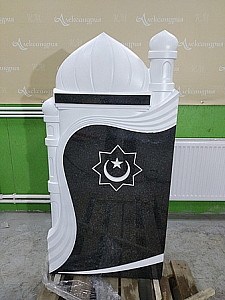 Памятник на могилу Мечеть без луны Мус-005 габбро-диабаз 1200х600х80