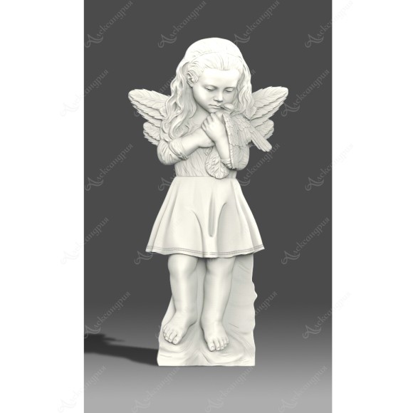 Памятник Ангелок Девочка голубь Ан-094