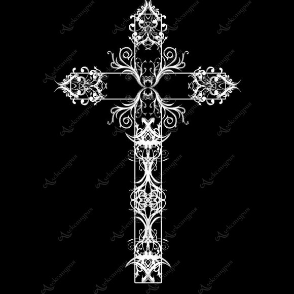 Крест Кр-052 для гравировки на памятнике