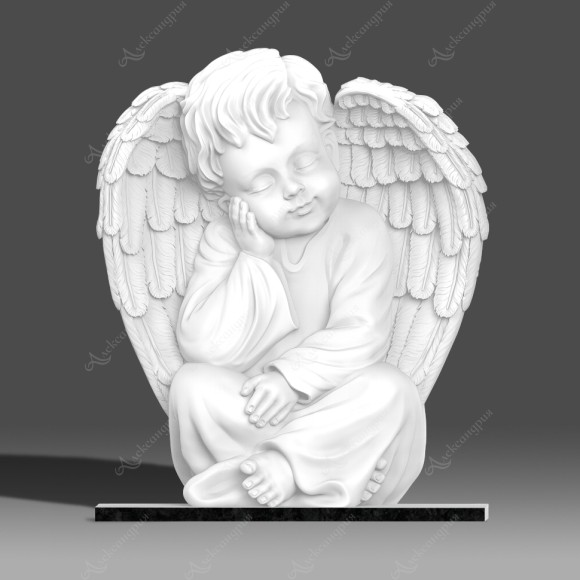 Памятник Ангелок спящий мальчик Ан-098