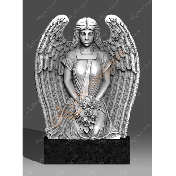 Православный Памятник фигурный  Ангел на коленях 2   Ан-051 в Уфе