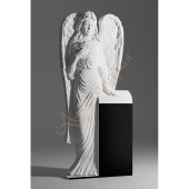 Памятник на могилу Ангел женский стоя с цветами Ан-002