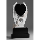 Памятник Лебедь сердце Леб-001