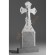 Православный Памятник на могилу Крест распятие, тумба, завитки Кр-020 мрамор